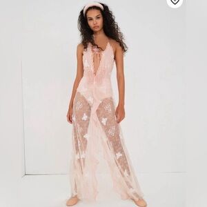 NWT For Love & Lemons Beckett Maxi Dress / Orange / Size Medium